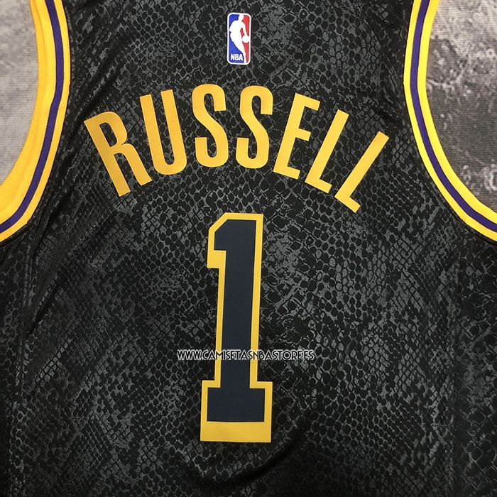 NO 1 Camiseta Los Angeles Lakers Mamba 2021-22 Negro D'Angelo Russell